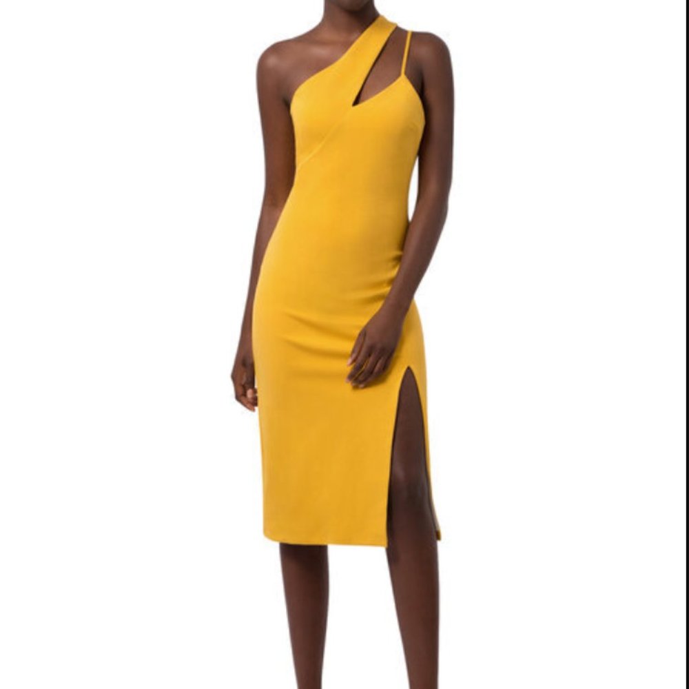 AQ/AQ Sammy One Shoulder Midi Dress